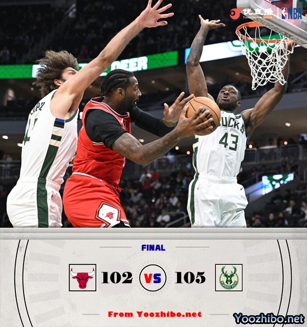 雄鹿105-102險勝公牛