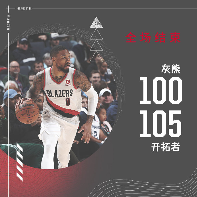 開拓者105-100力克灰熊