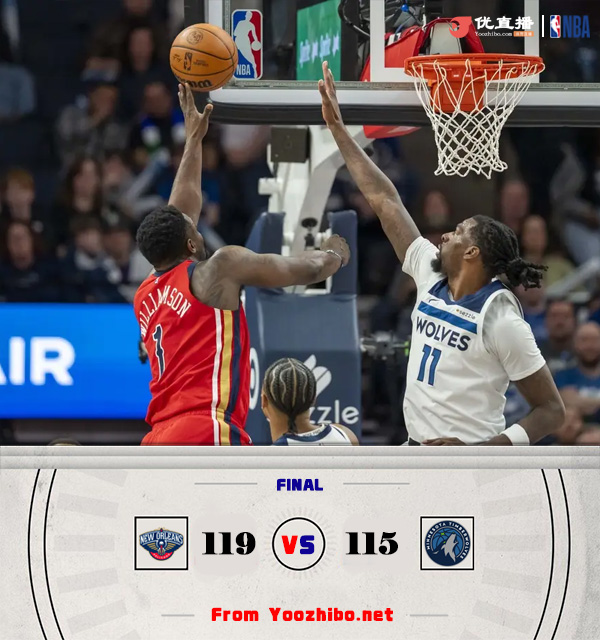 03月20日 NBA常規賽 鵜鶘vs森林狼 全場錄像及集錦