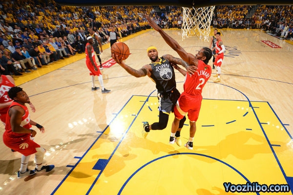 2019年NBA總決賽第四場勇士vs猛龍--考辛斯進攻籃下