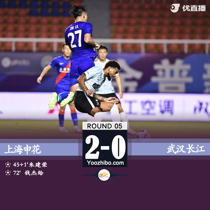 上海申花2-0戰勝武漢長江