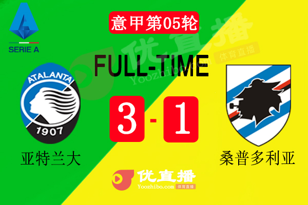 桑普3-1客勝亞特蘭大
