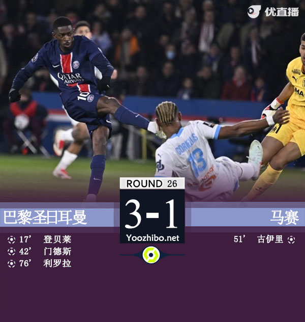 巴黎圣日耳曼vs馬賽
