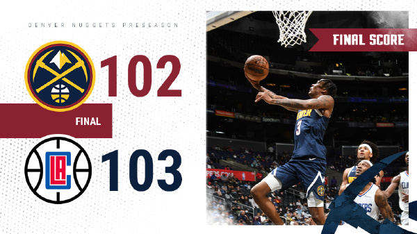掘金102-103不敵快船 曼恩14+8+5 小波特23+7 海蘭德19分